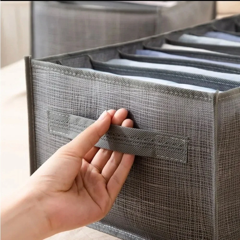 2 grey 9 grid durable storage box